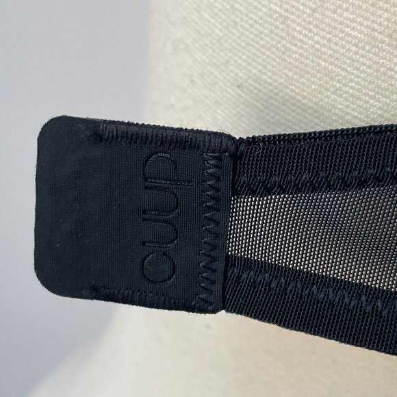 Cuup Womens XS Black Sheer Mesh Bra A-C Cup Adjustable Straps Wireless - Picture 5 of 7